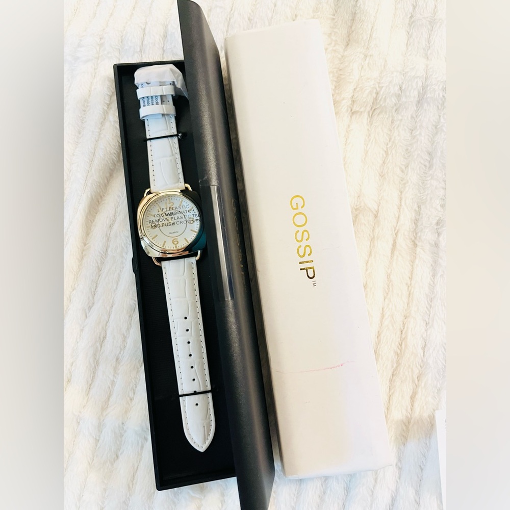 Gossip Gold and White Timepiece Watch